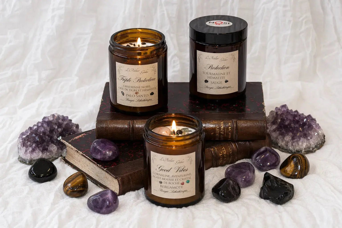 Lithotherapy candles