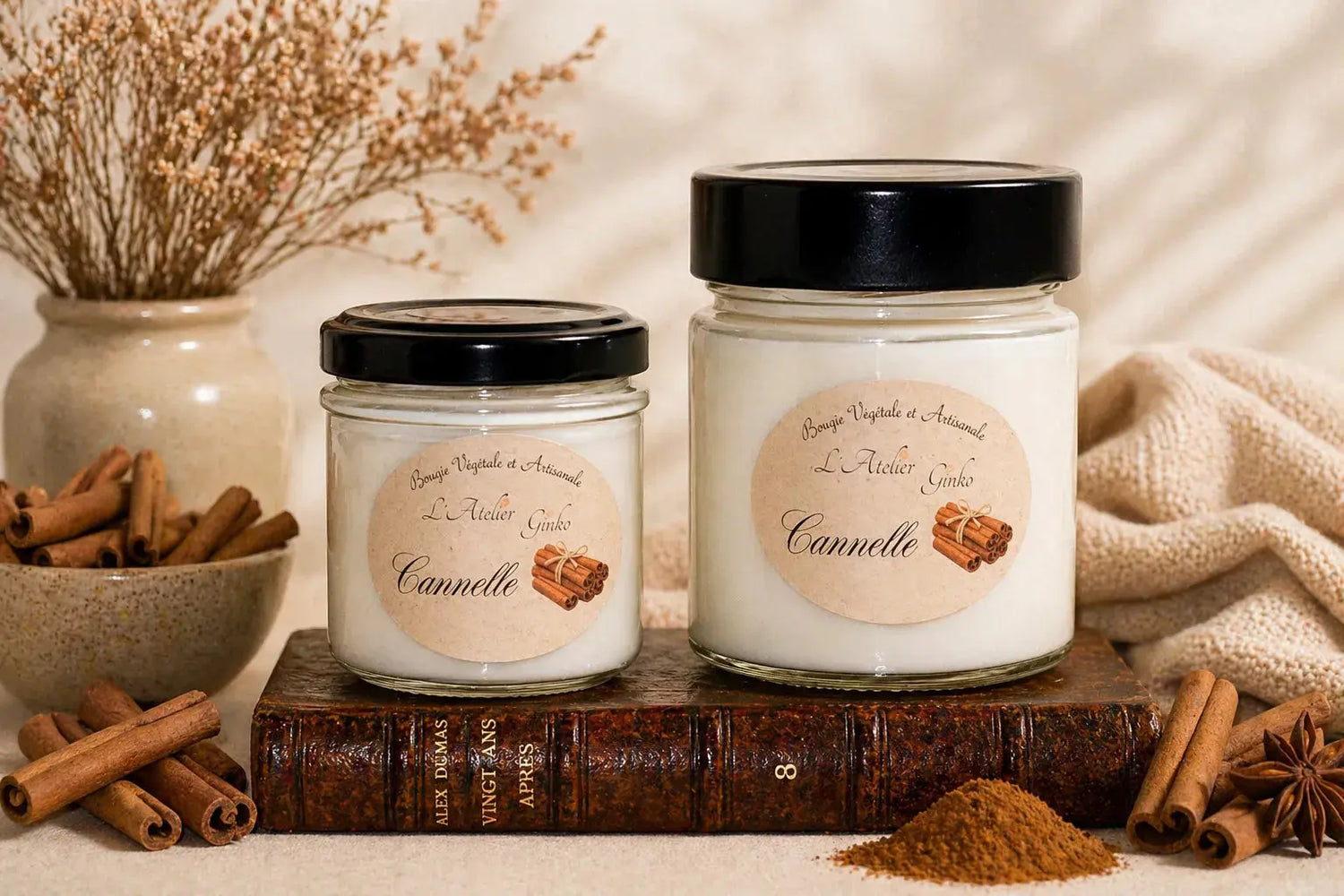 Bougie parfumée Cannelle L'Atelier Ginko - Boutique en Ligne