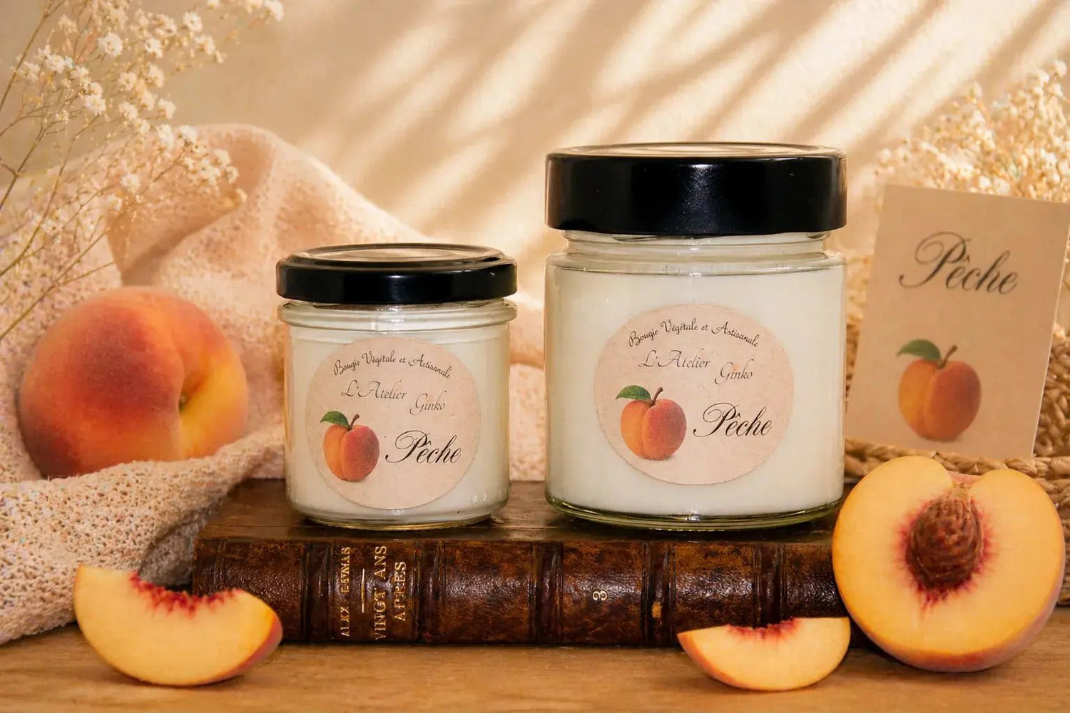 Bougie parfumée Pêche - L'Atelier Ginko - Boutique en Ligne