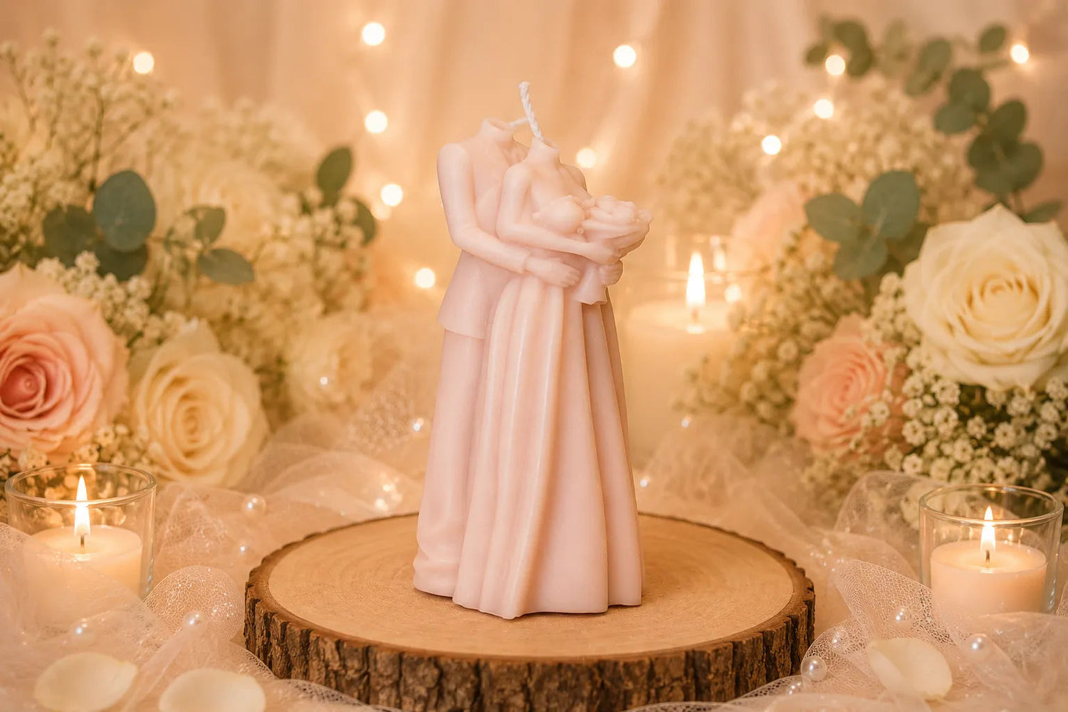 Bougie artisanale mariage Elle et Lui L'Atelier Ginko - Boutique en Ligne