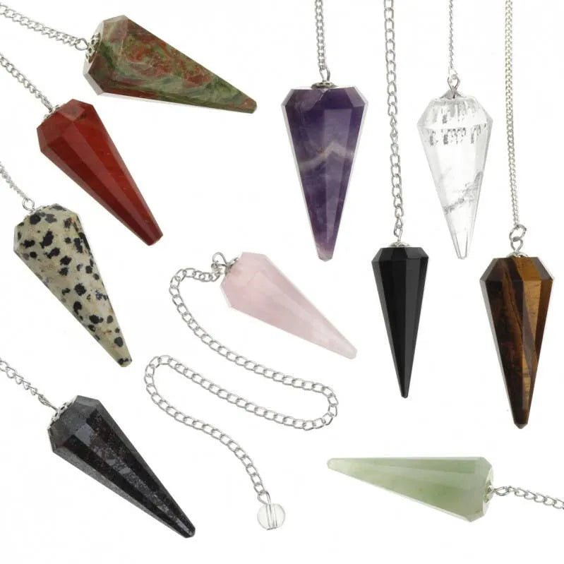 Pendules Divinatoires à Facettes en Pierre Naturelle - L'Atelier Ginko - Boutique en Ligne