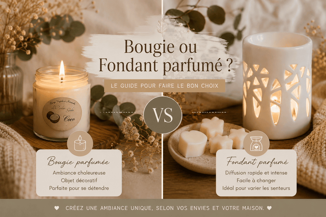 Bougie ou fondant parfumé : lequel choisir pour votre maison ? - L'Atelier Ginko - Boutique en Ligne