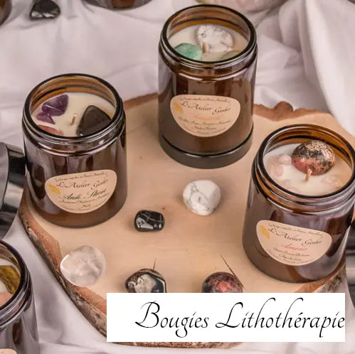 Bougies-Lithothérapie L'Atelier Ginko - Boutique en Ligne