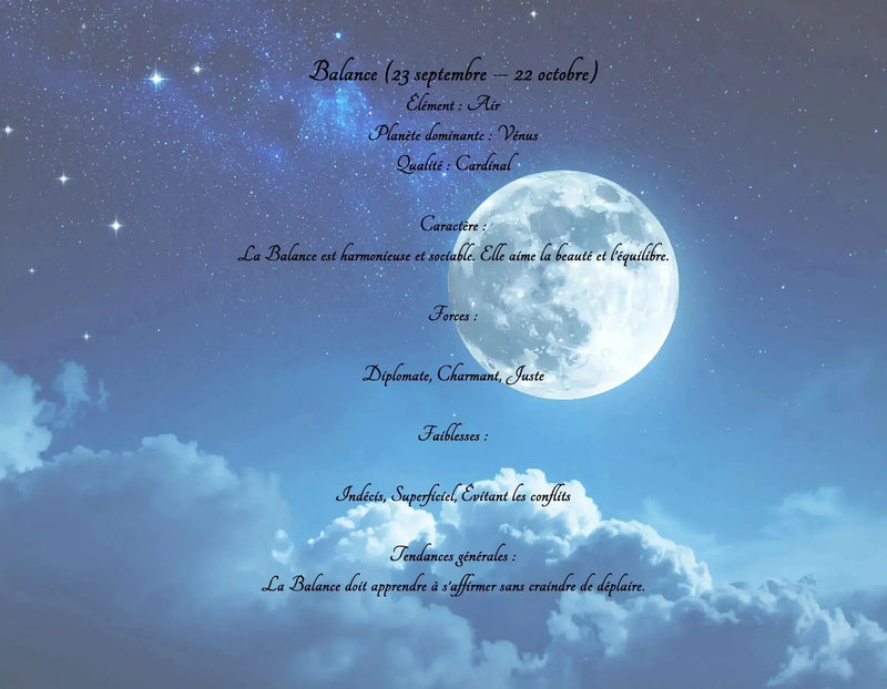 Bougie Astrologique Balance L'Atelier Ginko - Boutique en Ligne