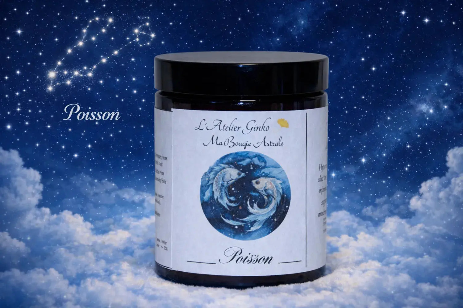 Bougie Astrologique Poisson L'Atelier Ginko - Boutique en Ligne