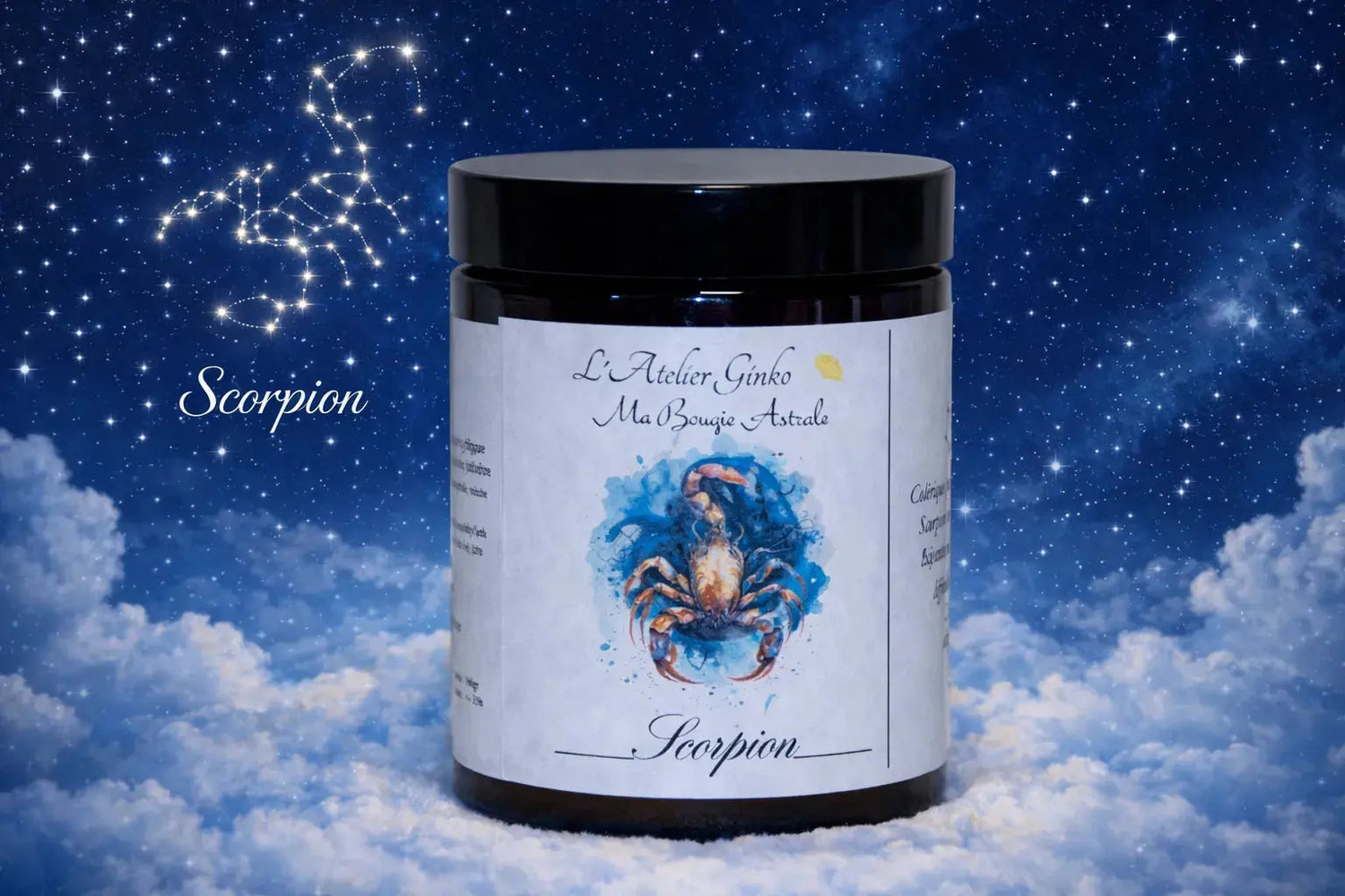 Bougie Astrologique Scorpion L'Atelier Ginko - Boutique en Ligne