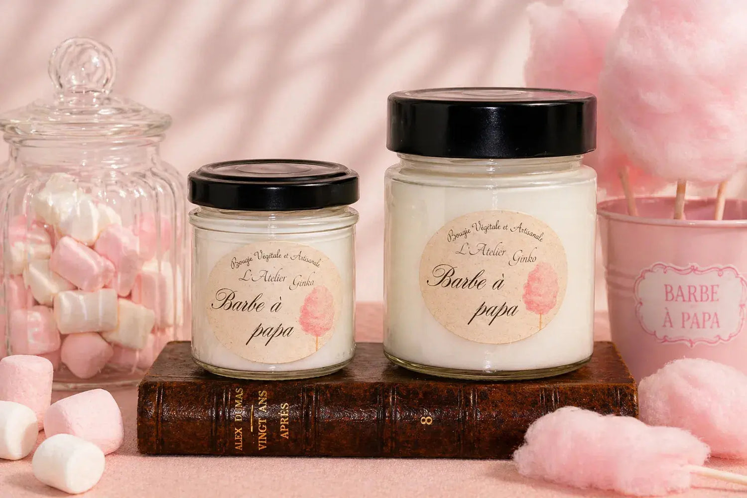 Bougie parfumée Barbe à Papa L'Atelier Ginko - Boutique en Ligne