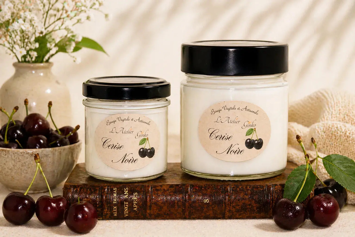 Bougie parfumée Cerise noire L'Atelier Ginko - Boutique en Ligne