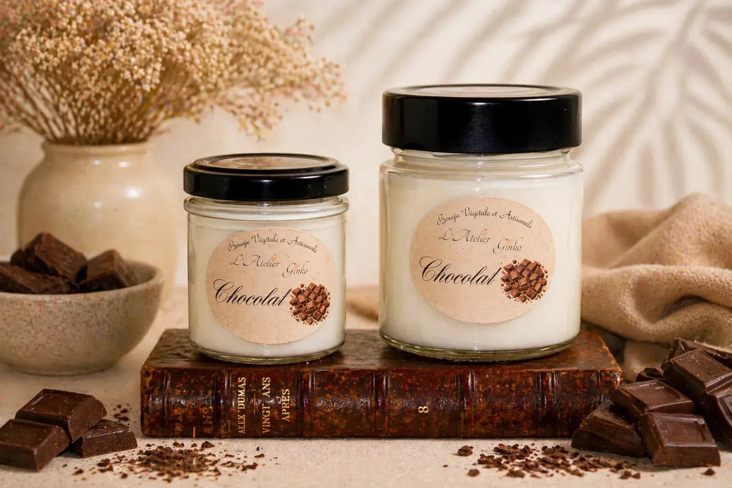 Bougie parfumée Chocolat gourmand L'Atelier Ginko - Boutique en Ligne