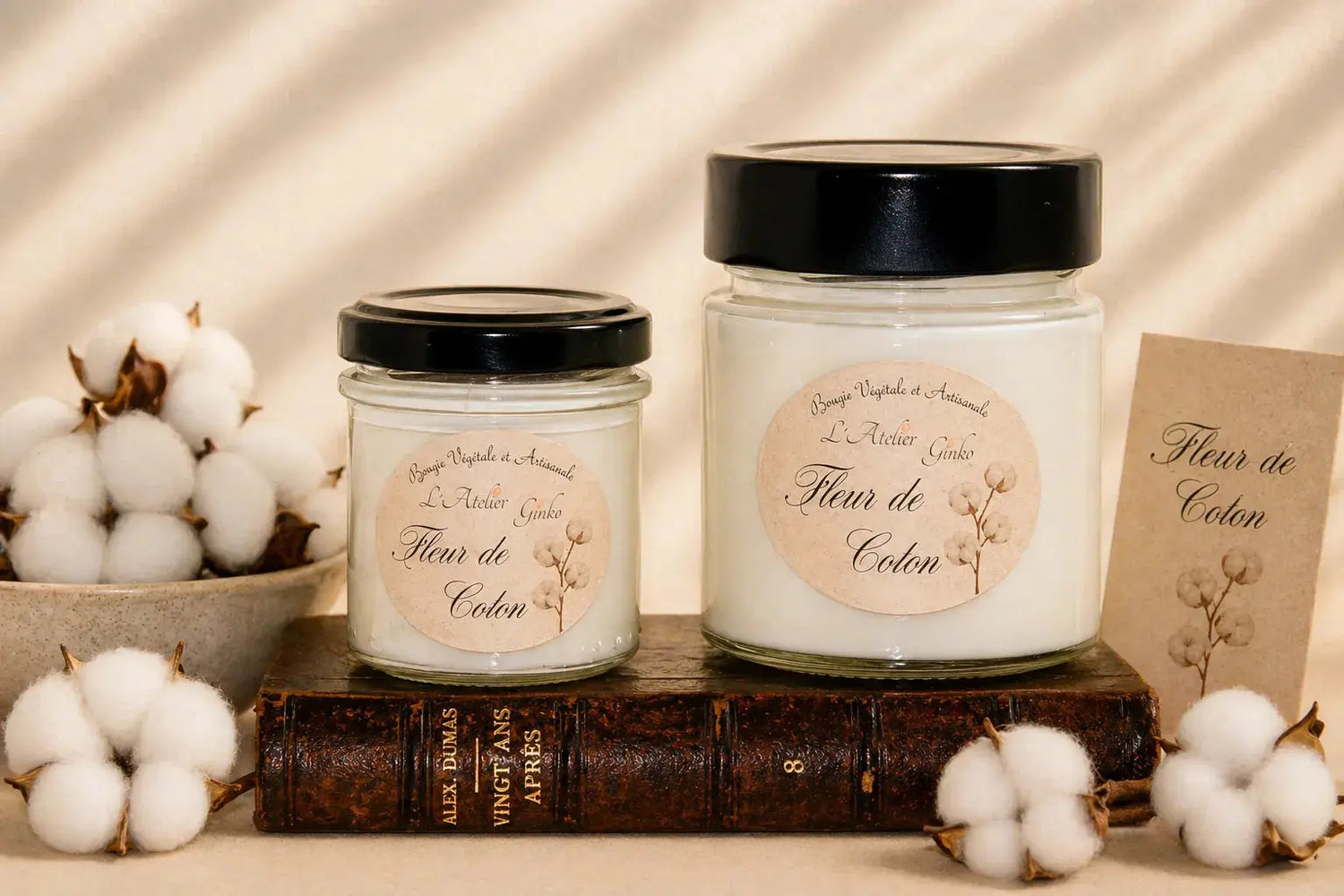 Bougie parfumée Fleur de Coton L'Atelier Ginko - Boutique en Ligne