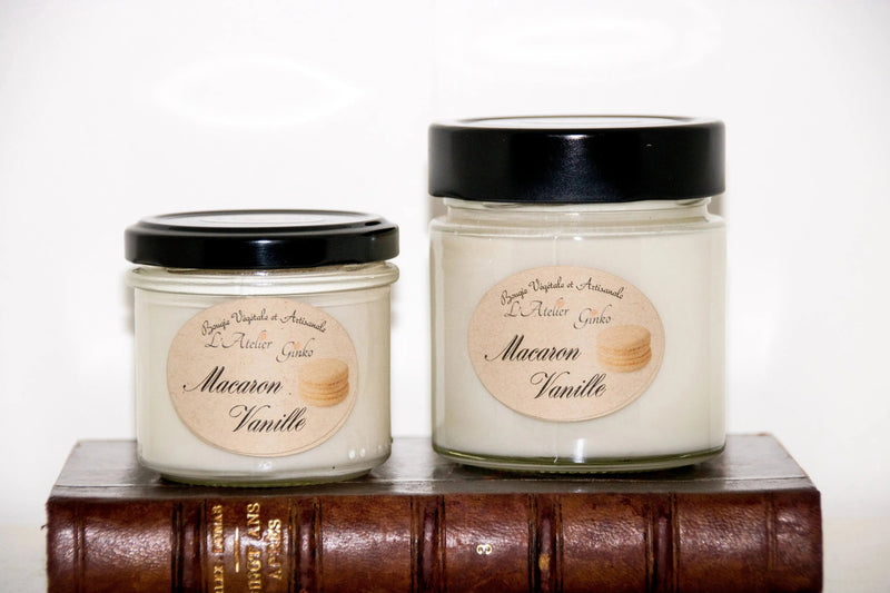 Bougie parfumée Macaron Vanille L'Atelier Ginko - Boutique en Ligne