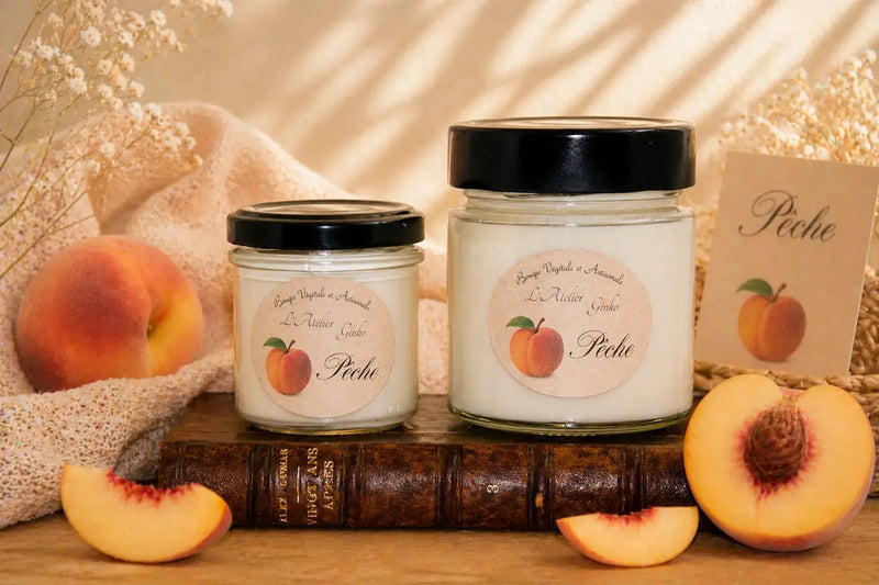 Bougie parfumée Pêche L'Atelier Ginko - Boutique en Ligne