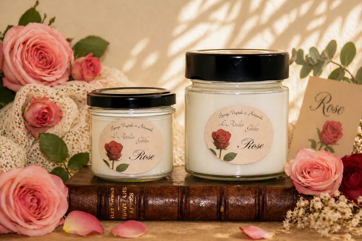 Bougie parfumée Rose L'Atelier Ginko - Boutique en Ligne