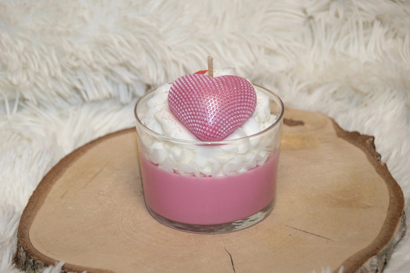 Bougie Gourmande Saint Valentin Coeur Fleur L'Atelier Ginko - Boutique en Ligne
