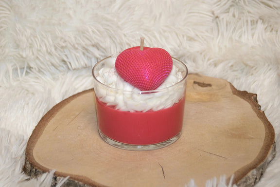 Bougie Gourmande Saint Valentin Coeur Fleur L'Atelier Ginko - Boutique en Ligne