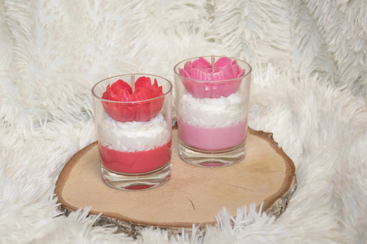 Bougie Gourmande Saint Valentin Fleur Coeur L'Atelier Ginko - Boutique en Ligne