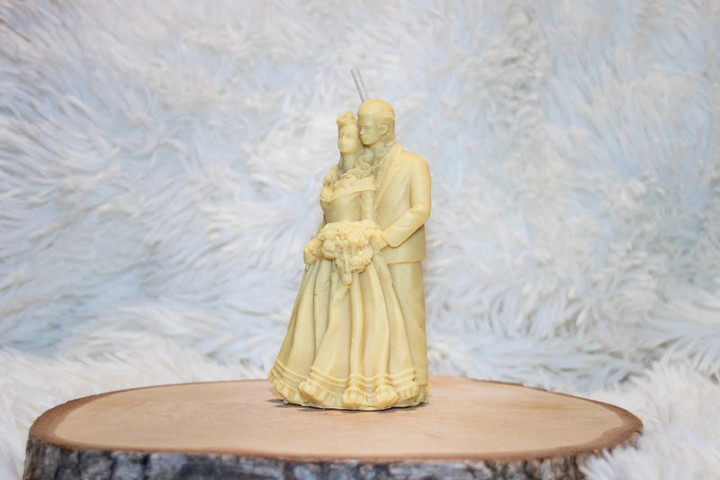 Bougie artisanale mariage Couple Mariés L'Atelier Ginko - Boutique en Ligne