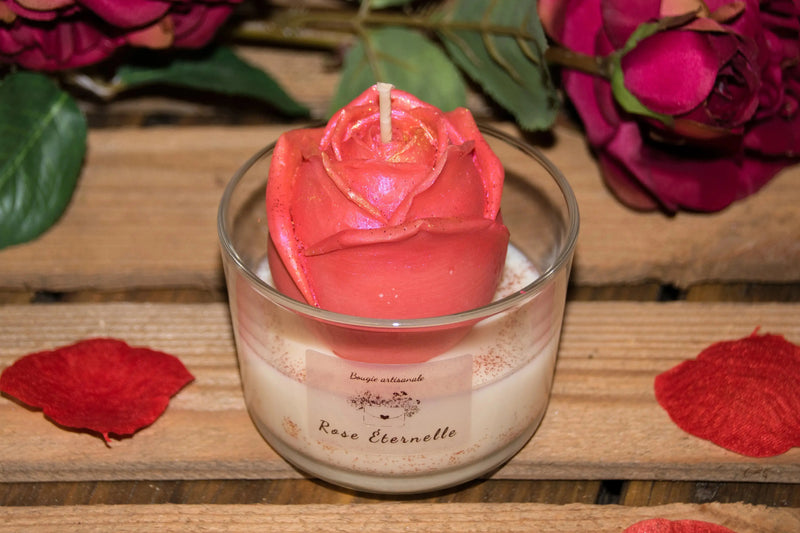 Bougie Fleur Rose L'Atelier Ginko - Boutique en Ligne
