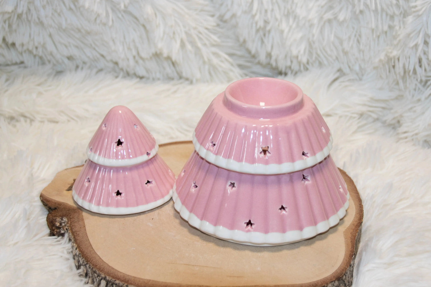 Brûle-parfum Sapin de Noël Rose - L'Atelier Ginko - Boutique en Ligne