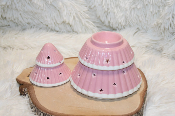 Brûle-parfum Sapin de Noël Rose - L'Atelier Ginko - Boutique en Ligne