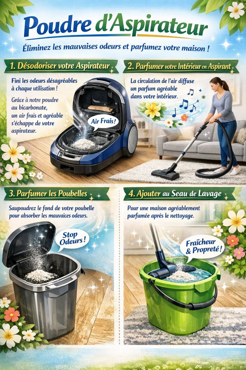 Poudre d'Aspirateur Fleur de coton - L'Atelier Ginko - Boutique en Ligne
