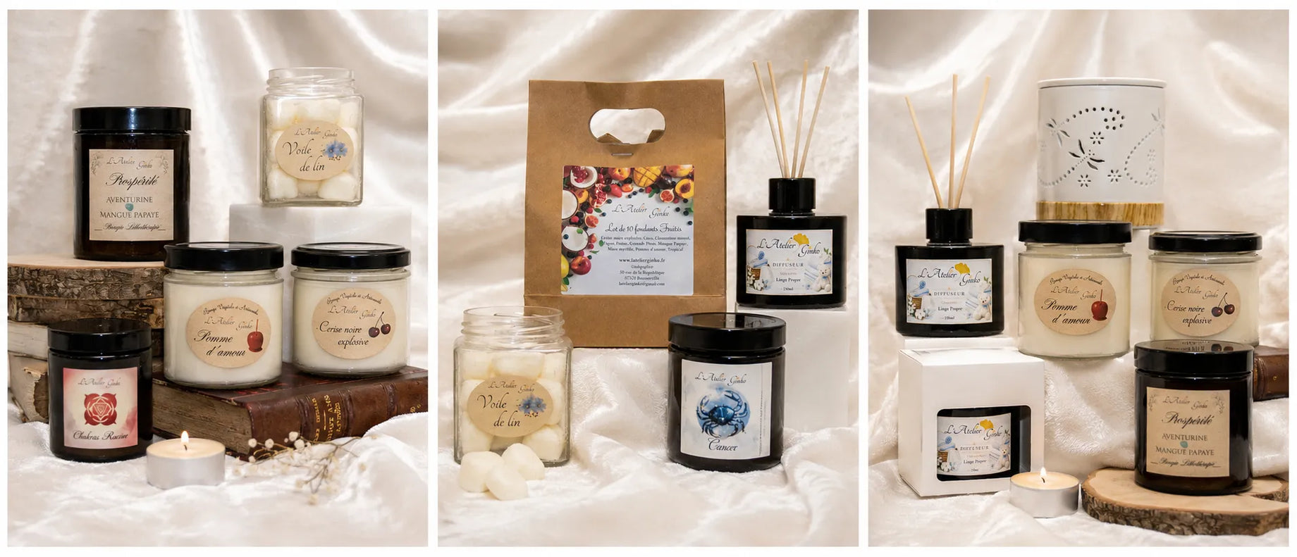 Bougie parfumée artisanale cire de soja – création L'Atelier Ginko Moselle