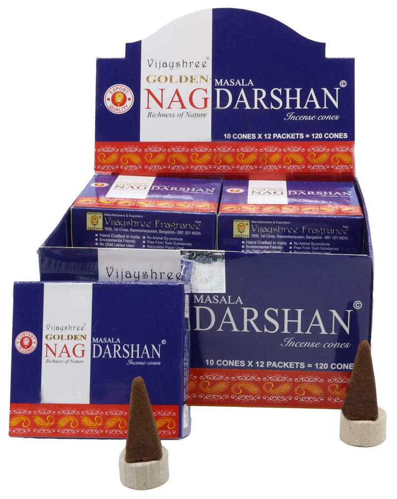 Cônes Naturels Vijayshree Golden L'Atelier Ginko - Boutique en Ligne