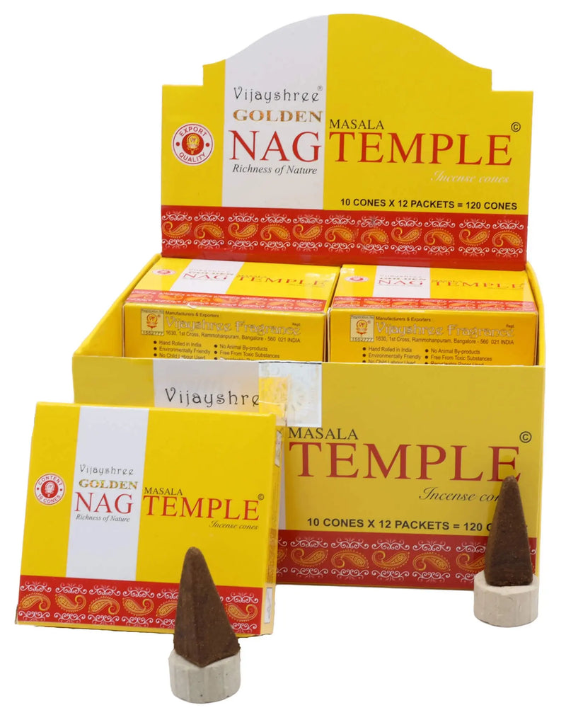 Cônes Naturels Vijayshree Golden L'Atelier Ginko - Boutique en Ligne