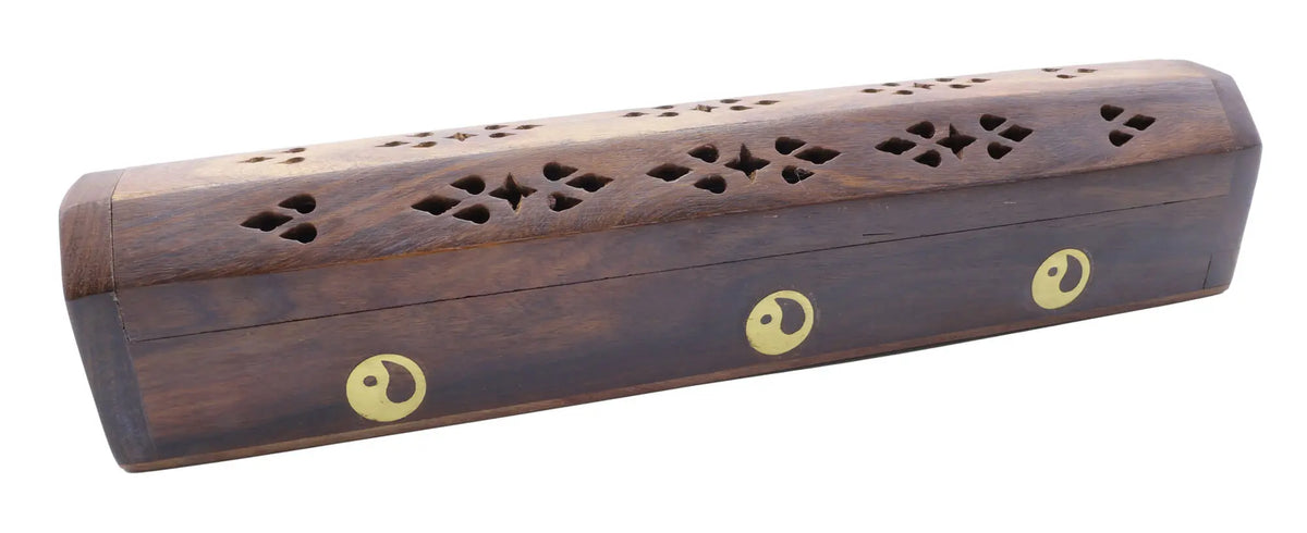 Porte-Encens en bois coffret Ying Yang L'Atelier Ginko - Boutique en Ligne