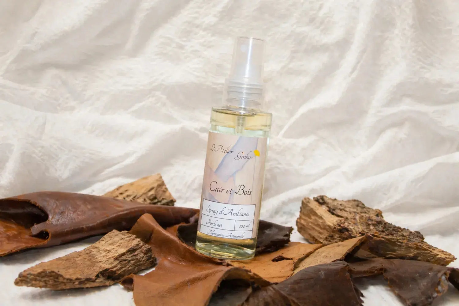 Spray d'Ambiance Cuir et bois L'Atelier Ginko - Boutique en Ligne