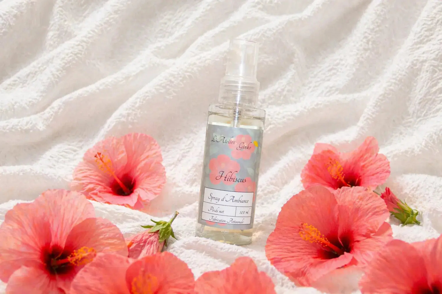 Spray d'Ambiance Hibiscus L'Atelier Ginko - Boutique en Ligne