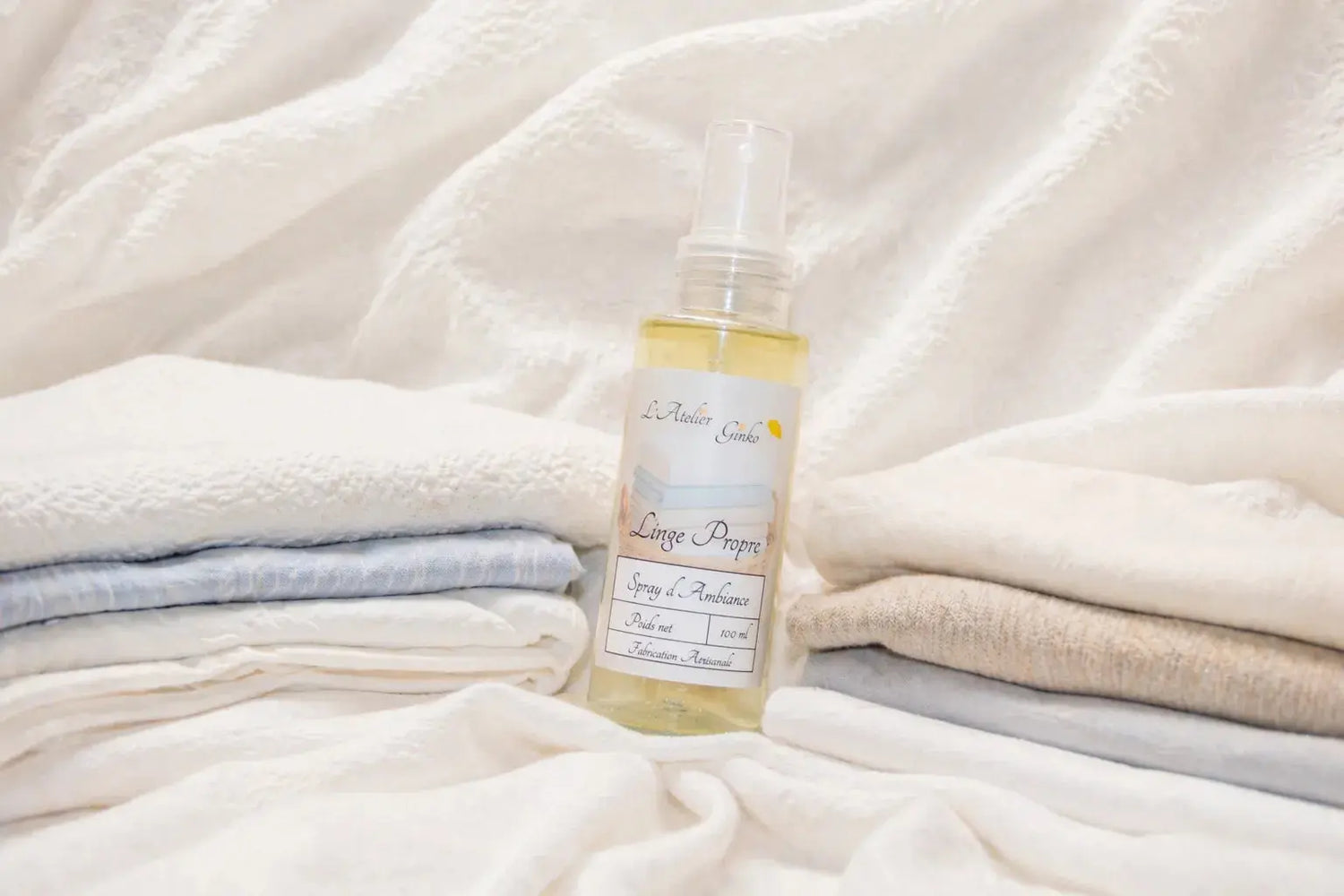 Spray d'Ambiance Linge propre L'Atelier Ginko - Boutique en Ligne