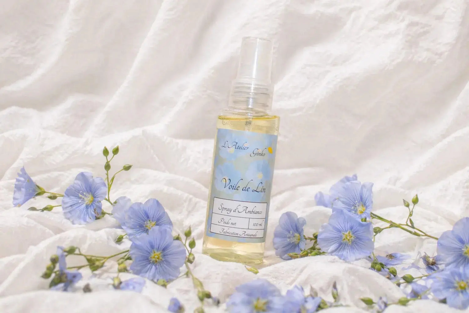 Spray d'Ambiance Voile de lin L'Atelier Ginko - Boutique en Ligne