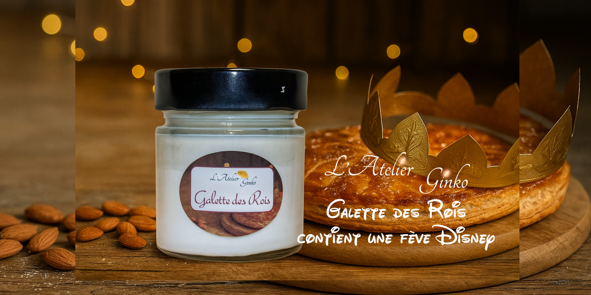 bougie parfumée galette des rois avec fève disney
