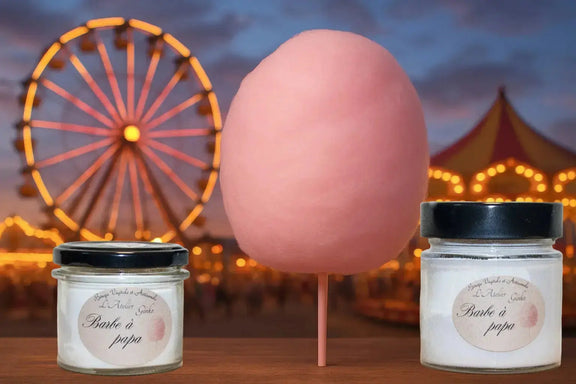 Bougie parfumée Barbe à Papa - L'Atelier Ginko - Boutique en Ligne