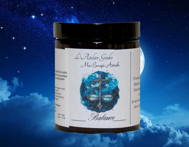 Bougie Astrologique Balance L'Atelier Ginko - Boutique en Ligne