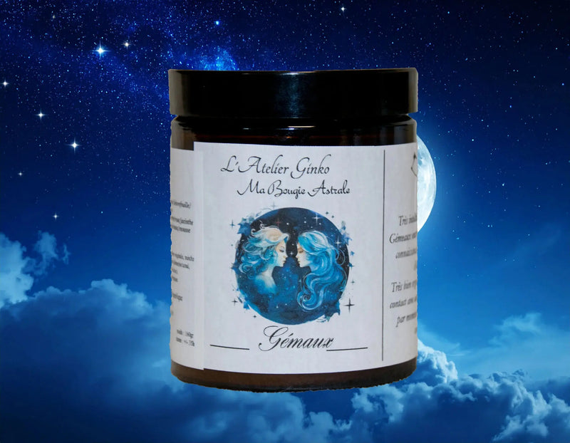 Bougie Astrologique Gémeaux L'Atelier Ginko - Boutique en Ligne