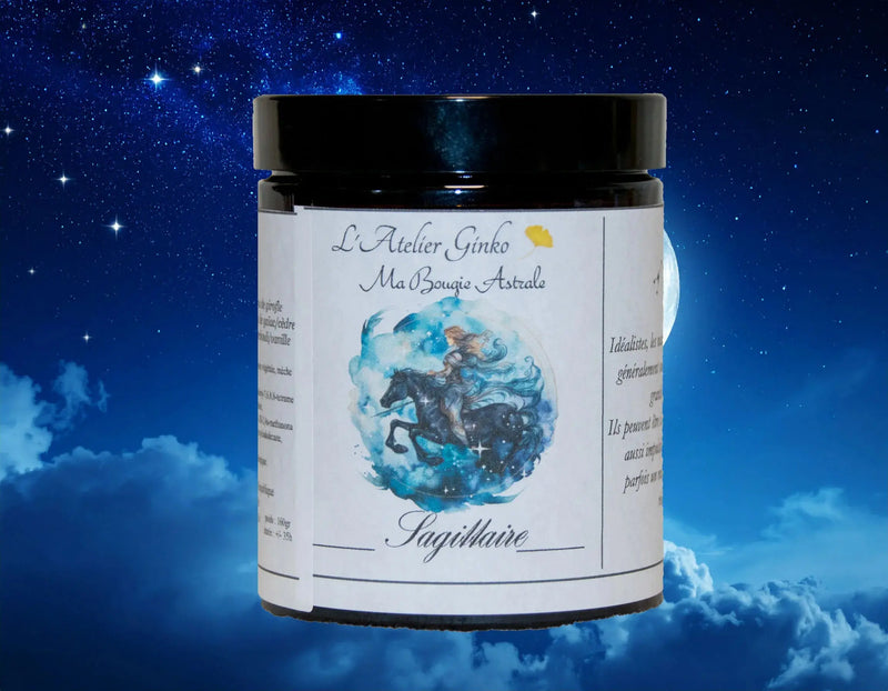 Bougie Astrologique Sagittaire L'Atelier Ginko - Boutique en Ligne