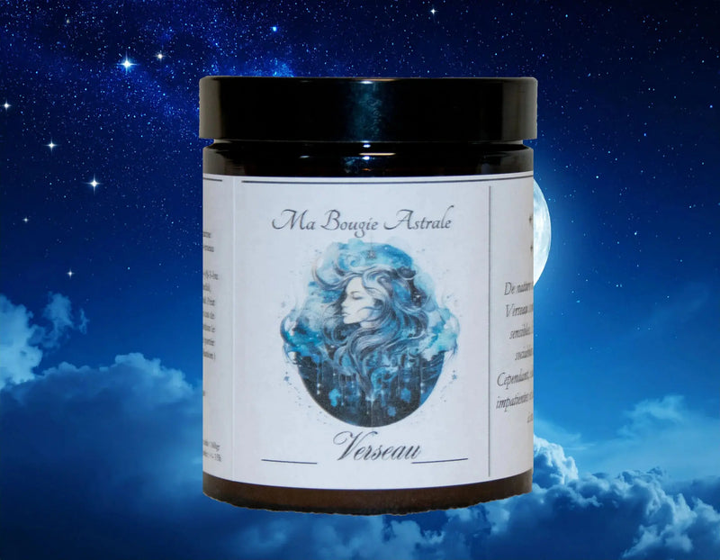 Bougie Astrologique Verseau L'Atelier Ginko - Boutique en Ligne