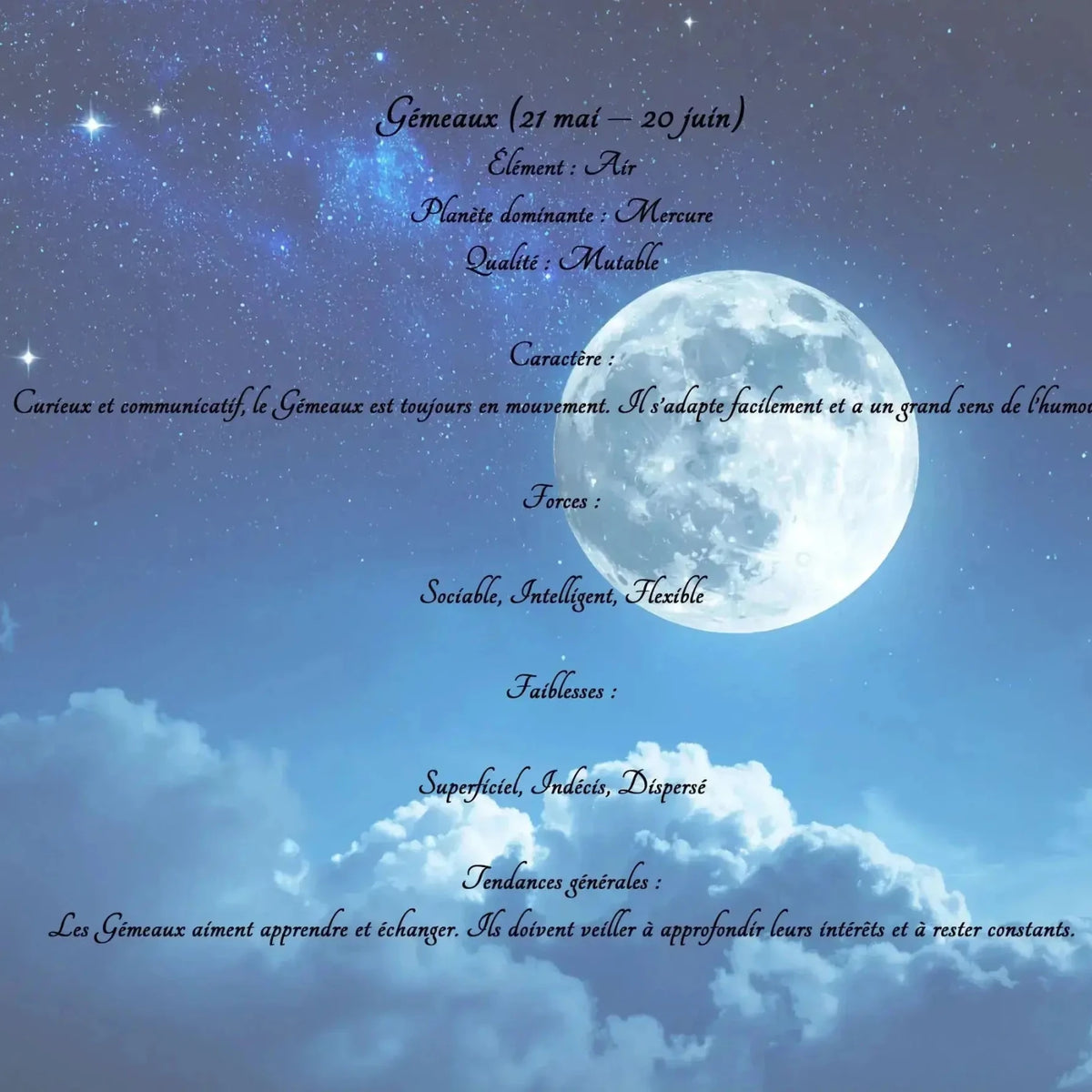 Bougie Astrologique Gémeaux - L'Atelier Ginko - Boutique en Ligne