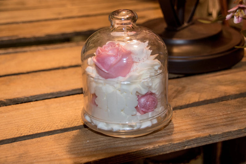 Bougie chantilly sous Cloche couleurs variées cire végétale artisanale – L'Atelier Ginko Bouzonville
