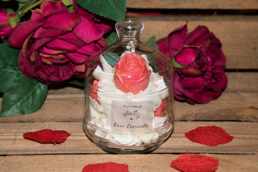 Bougie chantilly sous Cloche vue de dessus - L'Atelier Ginko