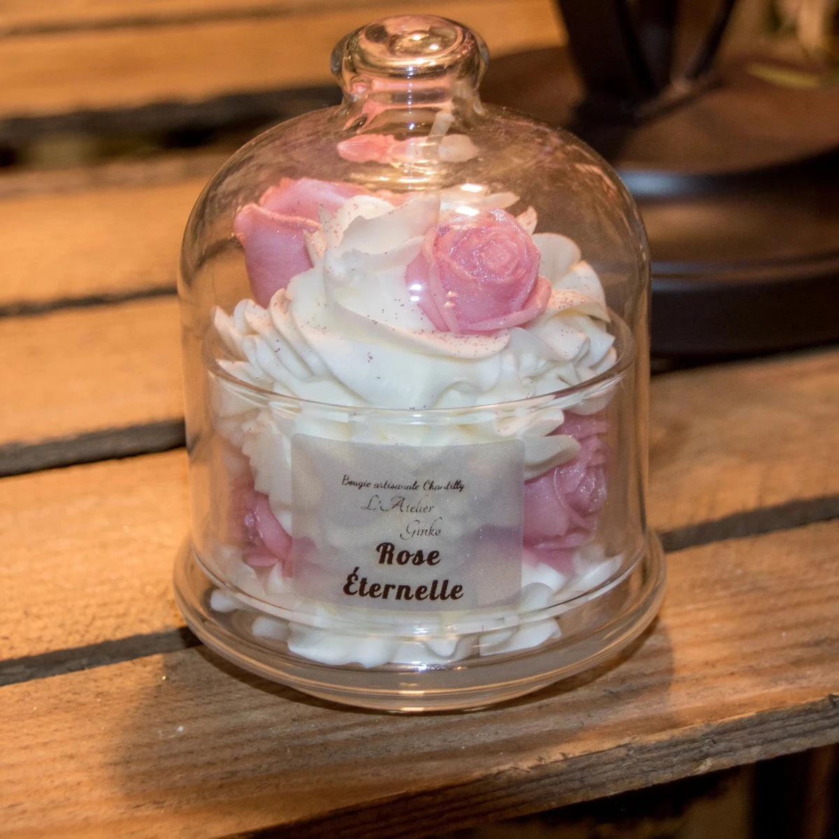 Bougie chantilly sous Cloche décorative parfumée en verre – L'Atelier Ginko