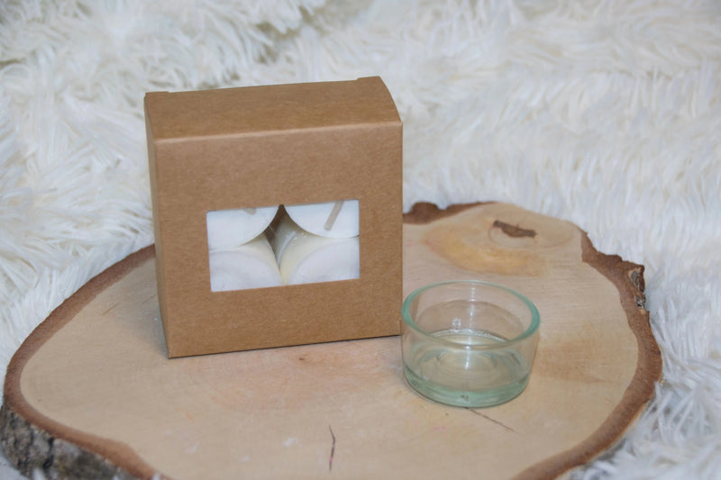 bougie chauffe-plat en cire de soja dans godet en verre