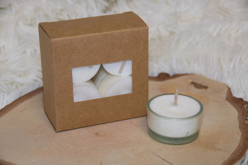 bougie chauffe-plat en cire de soja dans godet en verre