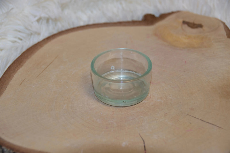 bougie chauffe-plat en cire de soja dans godet en verre