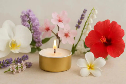 Bougie chauffe-plat parfumée Florale cire végétale artisanale – L'Atelier Ginko Moselle