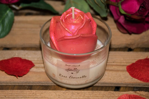 Bougie Fleur Rose - L'Atelier Ginko - Boutique en Ligne