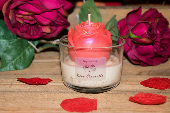 Bougie Fleur Rose - L'Atelier Ginko - Boutique en Ligne