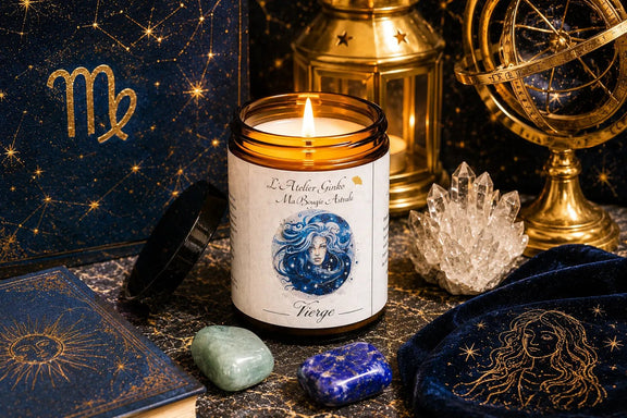 Bougie parfumée Astrologique Vierge – Cire de soja artisanale - L'Atelier Ginko - Boutique en Ligne